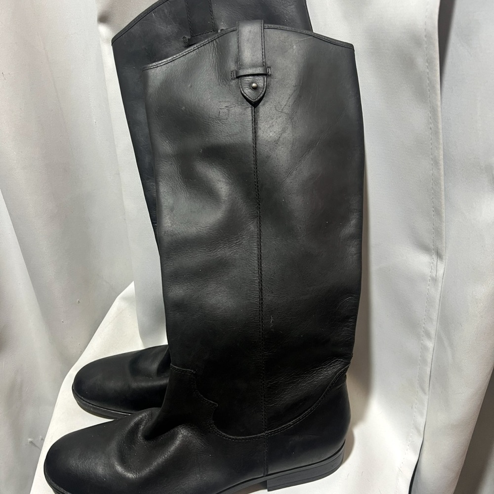 Frye Black Leather Tall Riding Boots Women’s Size 11 Classic Equestrian - Picture 5 of 5
